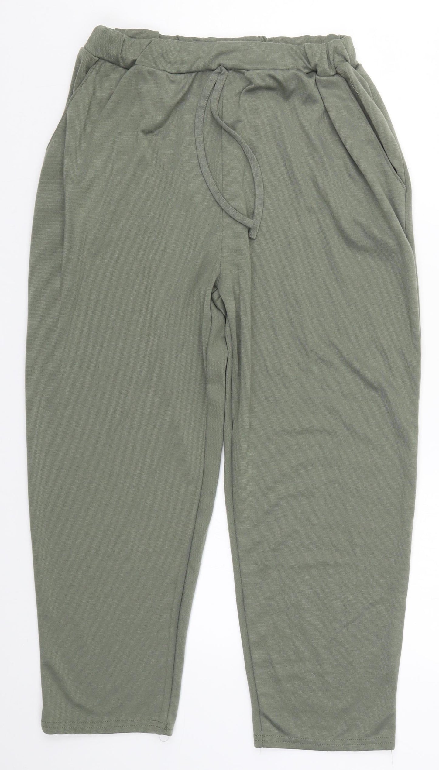 Misspap Womens Green   Sweatpants Trousers Size L L23 in