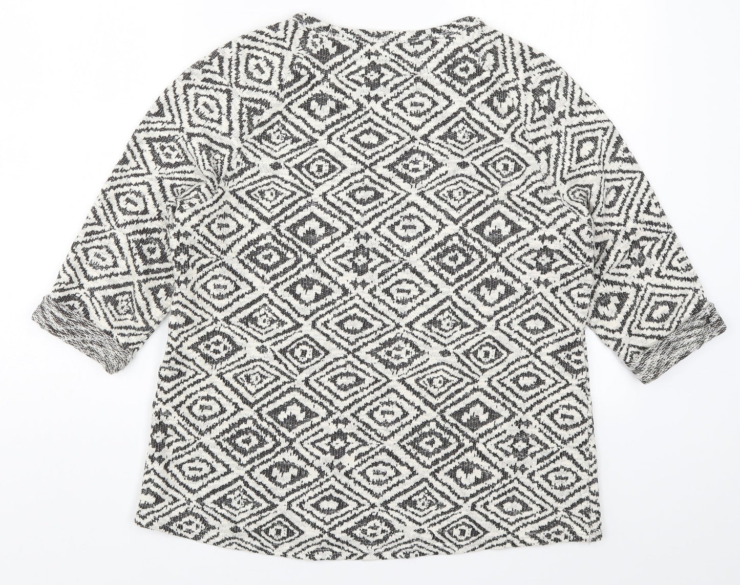 Matalan Womens Grey Geometric  Pullover Jumper Size 14