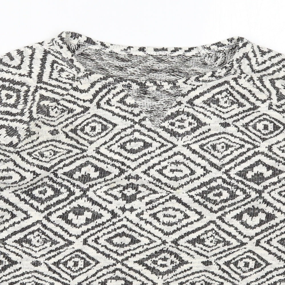 Matalan Womens Grey Geometric  Pullover Jumper Size 14