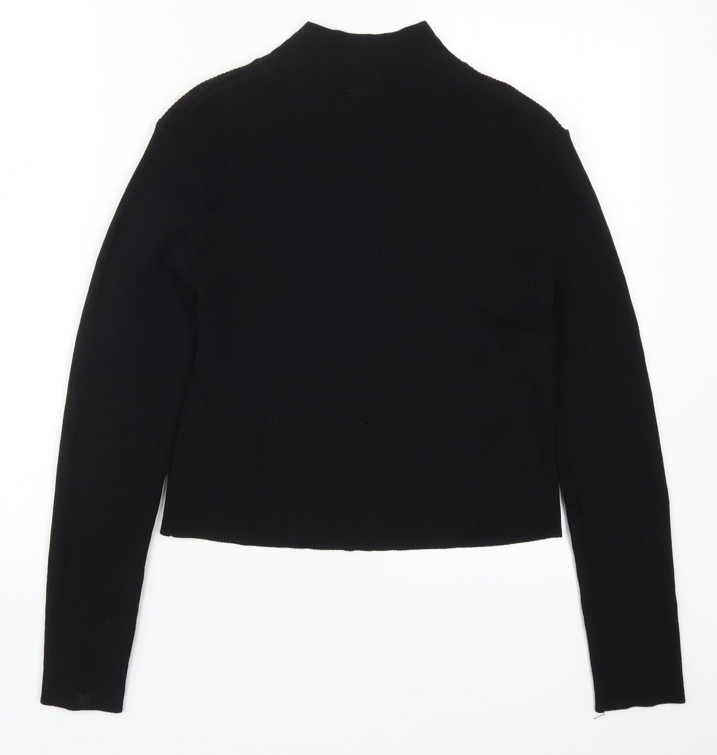 H&M Womens Black  Knit Pullover Jumper Size L