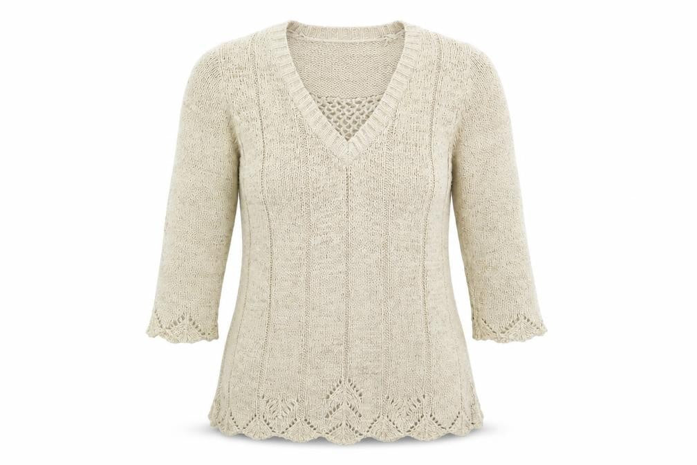 Front view of Papaya women’s beige jumper, size UK 10