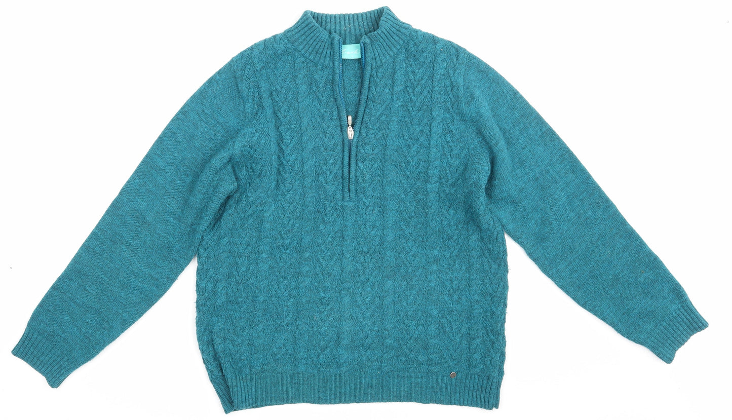 Lark Mens Green   Pullover Jumper Size M