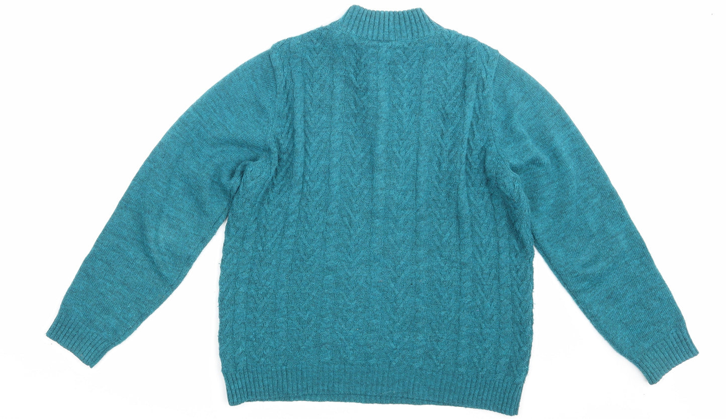 Lark Mens Green   Pullover Jumper Size M