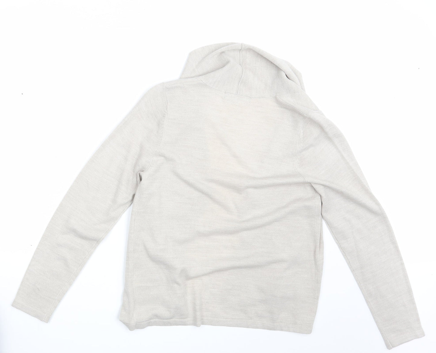 M&S Womens Beige   Wrap Jumper Size M