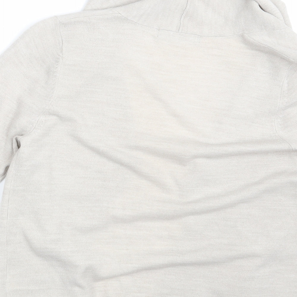 M&S Womens Beige   Wrap Jumper Size M