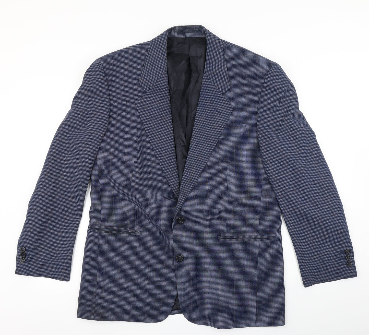 Greenwoods Mens Blue Plaid  Jacket Blazer Size 40