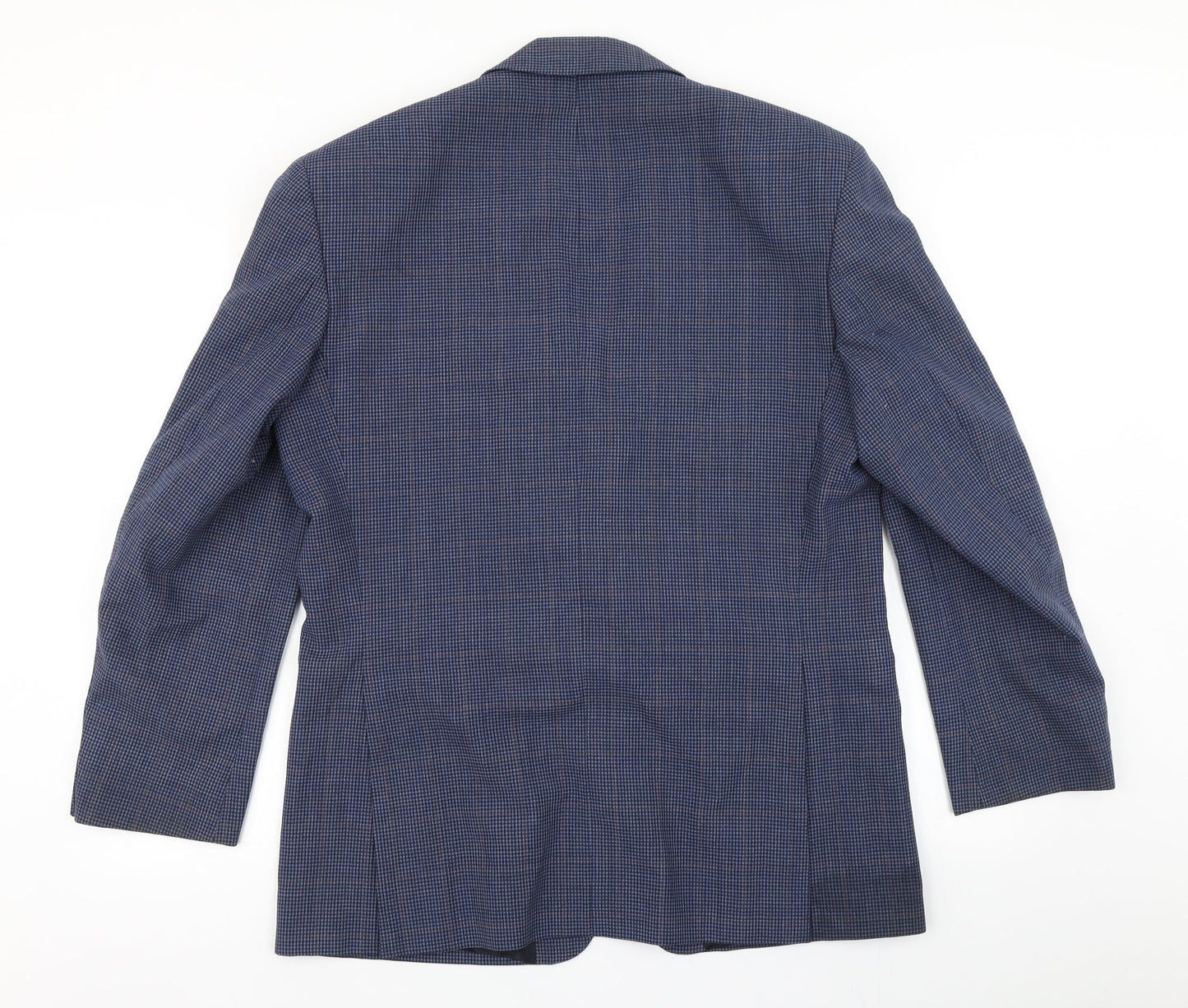 Greenwoods Mens Blue Plaid  Jacket Blazer Size 40
