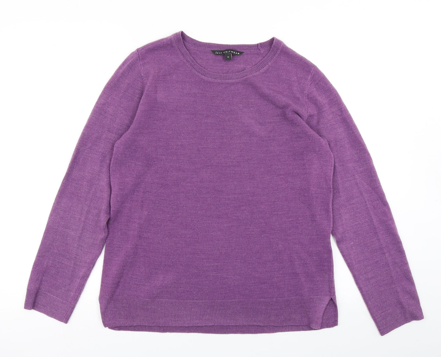 M&Co Womens Purple  Knit Pullover Jumper Size 12