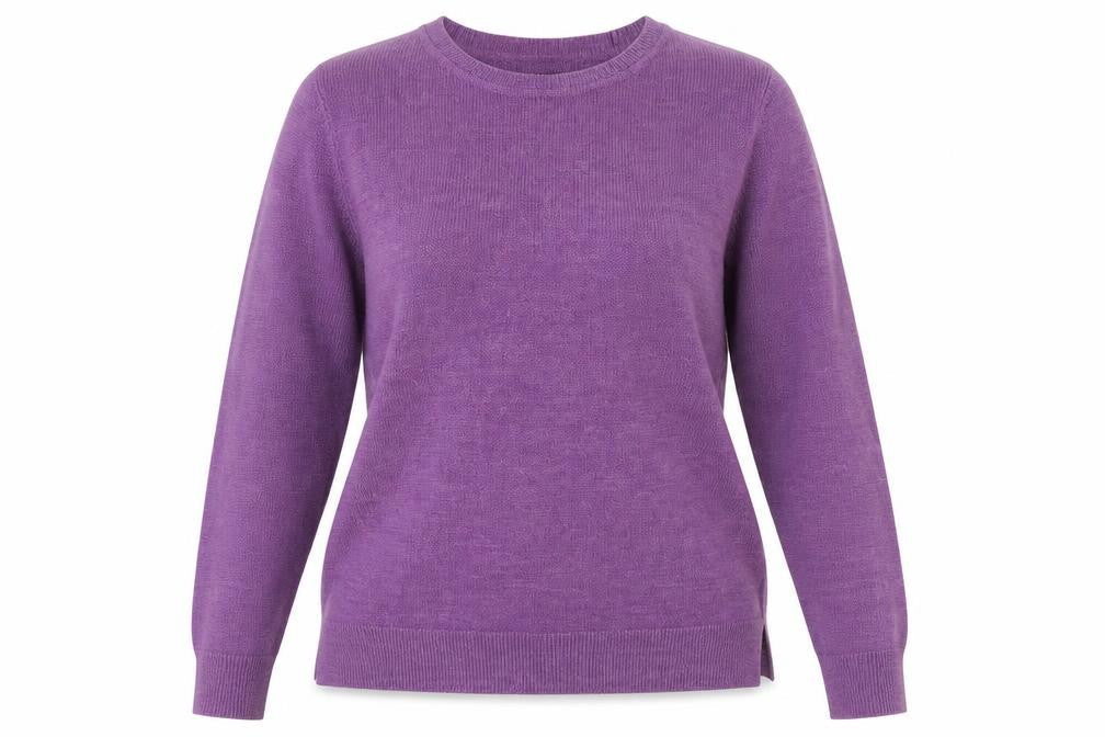 M&Co Womens Purple  Knit Pullover Jumper Size 12