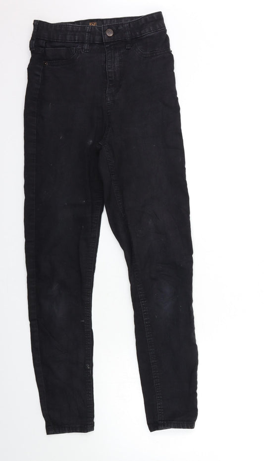 F&F Womens Black  Denim Skinny Jeans Size 6 L28 in