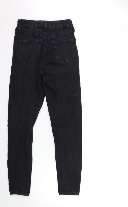 F&F Womens Black  Denim Skinny Jeans Size 6 L28 in