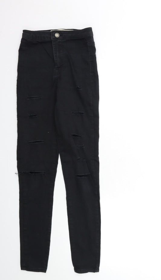 Denim & Co. Womens Black  Denim Skinny Jeans Size 4 L27 in