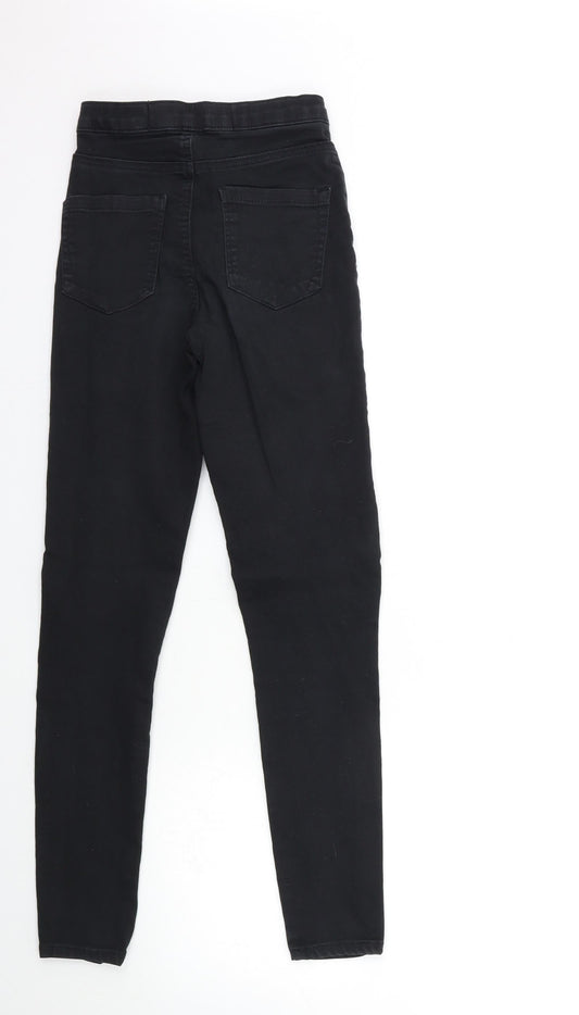 Denim & Co. Womens Black  Denim Skinny Jeans Size 4 L27 in