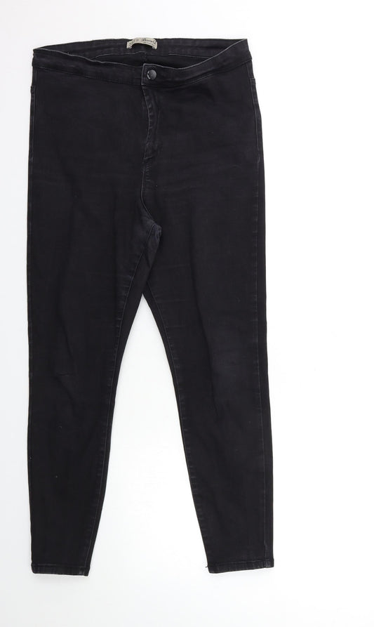 Denim & Co. Womens Black  Denim Skinny Jeans Size 14 L26 in