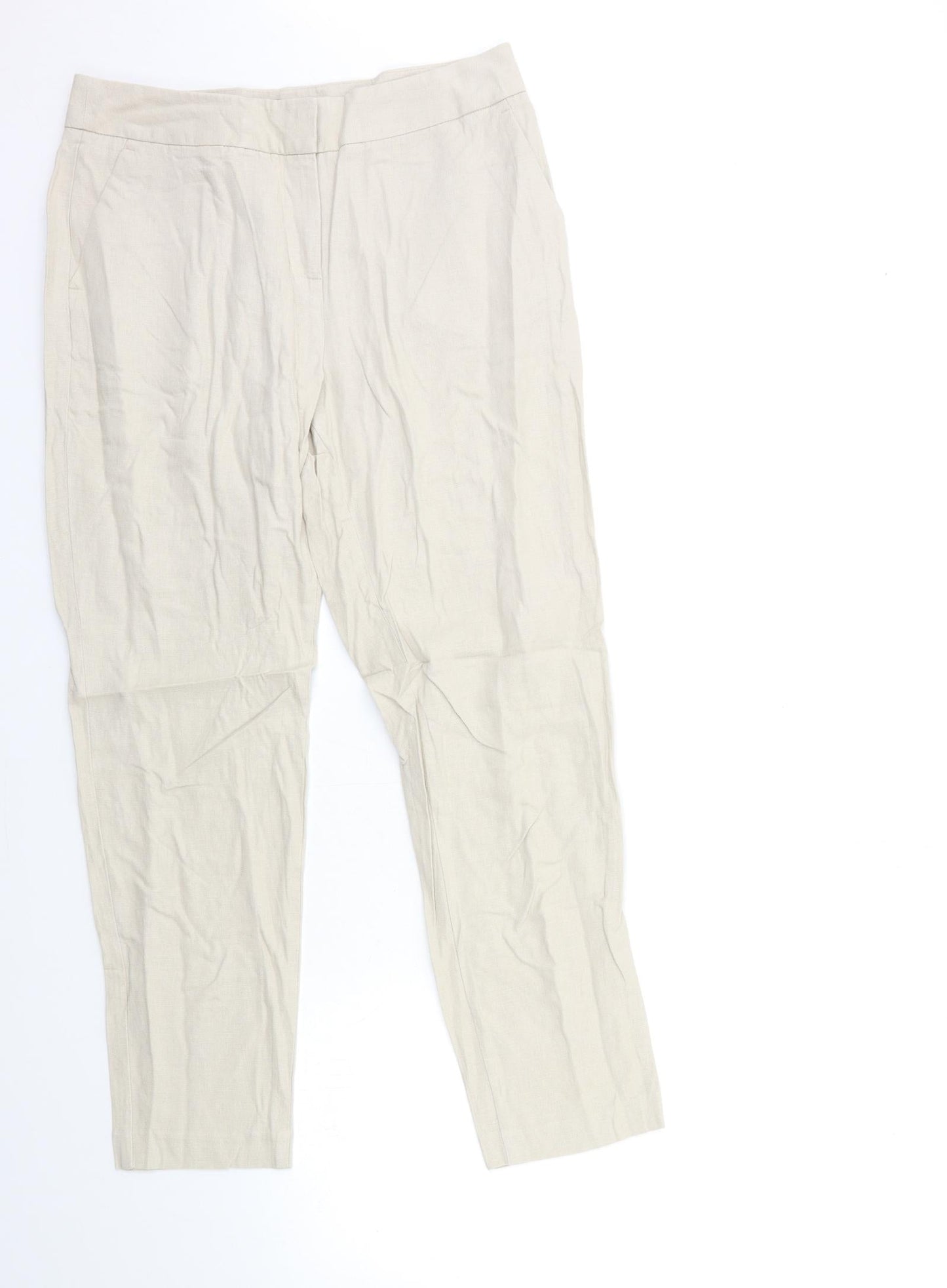 Marks and Spencer Womens Beige   Trousers  Size 30 in L26 in