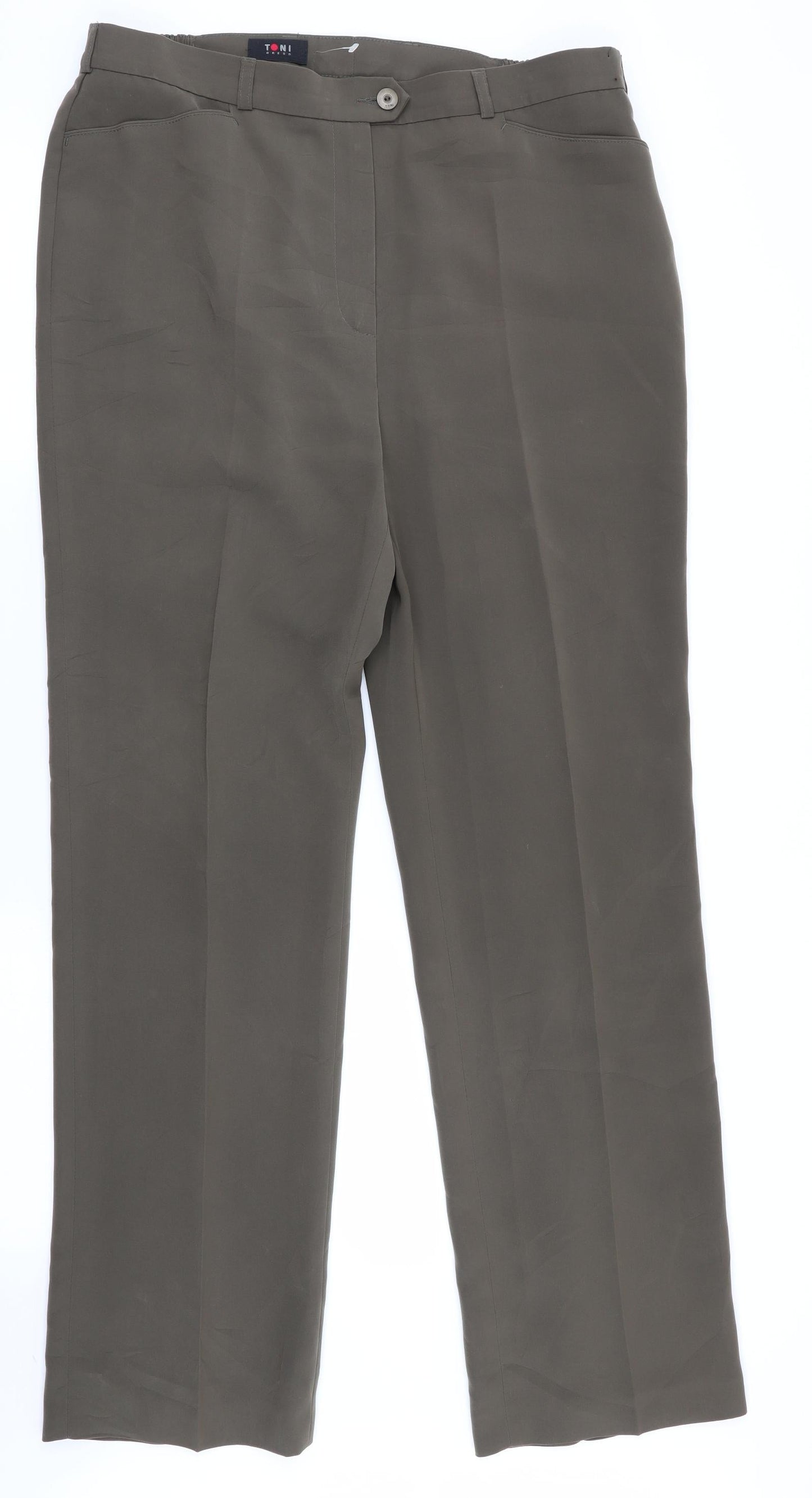 toni Womens Green   Trousers  Size 16 L31 in