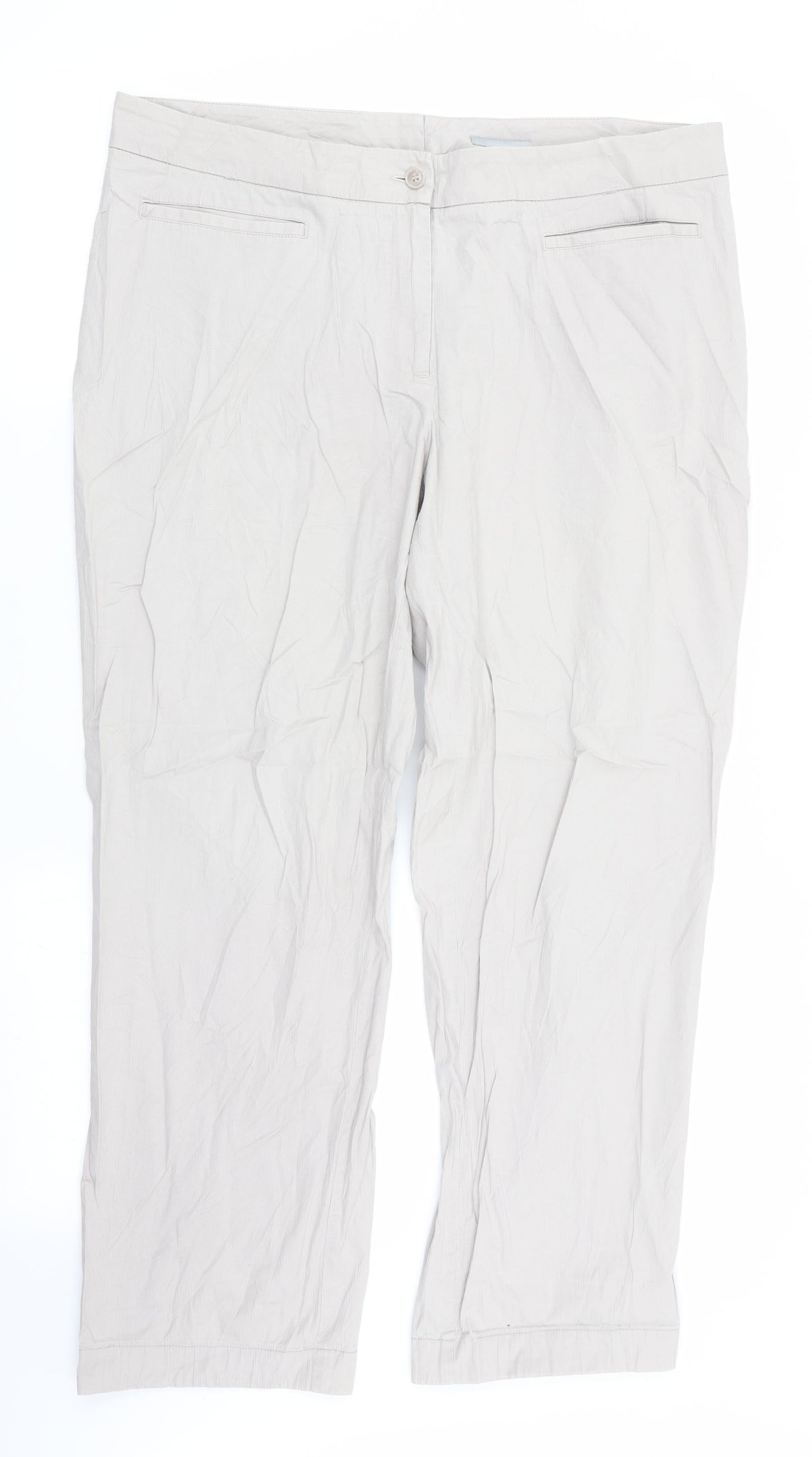 H&M Womens Beige   Trousers  Size 34 in L27 in