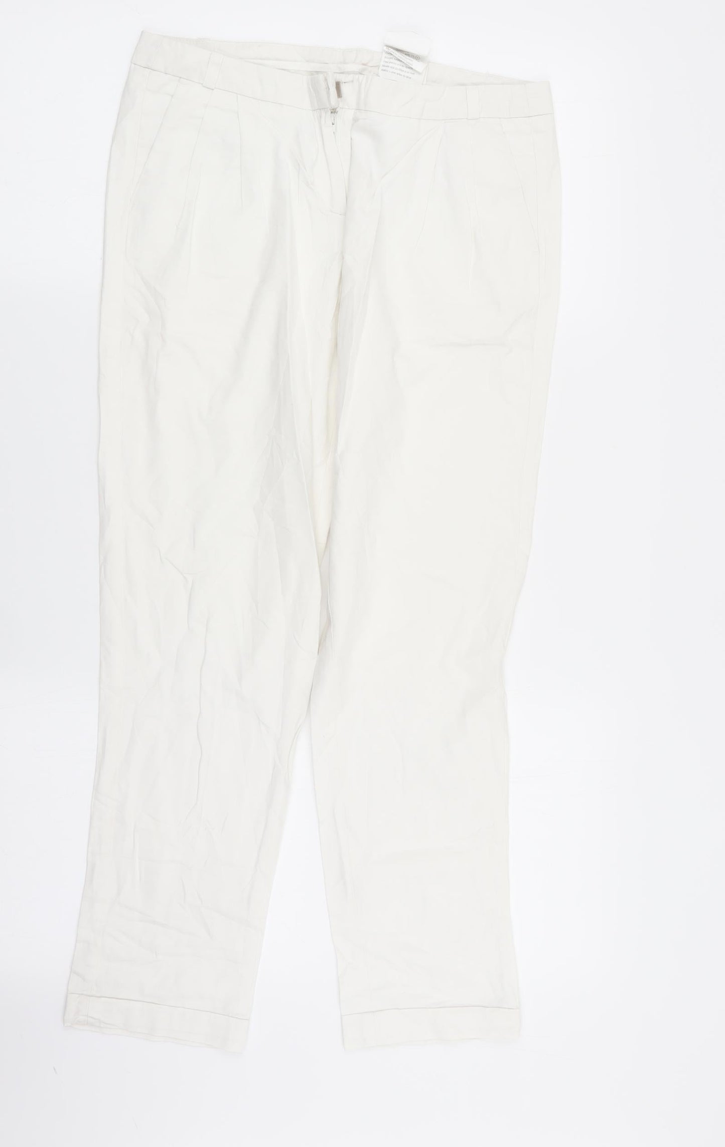 camaieu Womens White   Trousers  Size 28 in L27 in