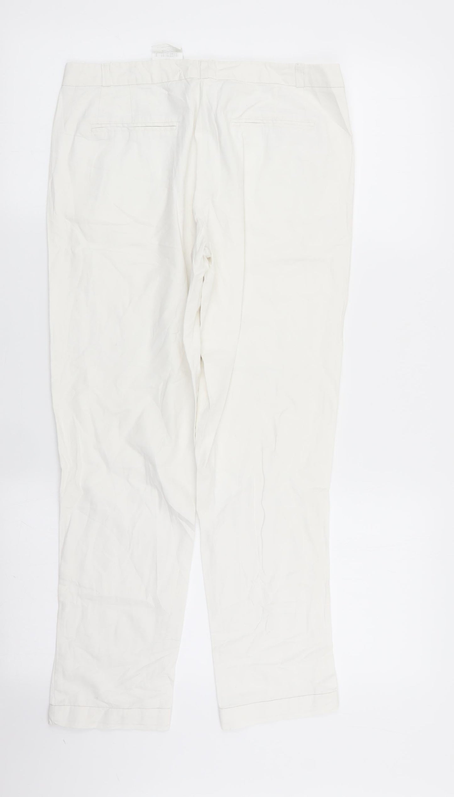 camaieu Womens White   Trousers  Size 28 in L27 in
