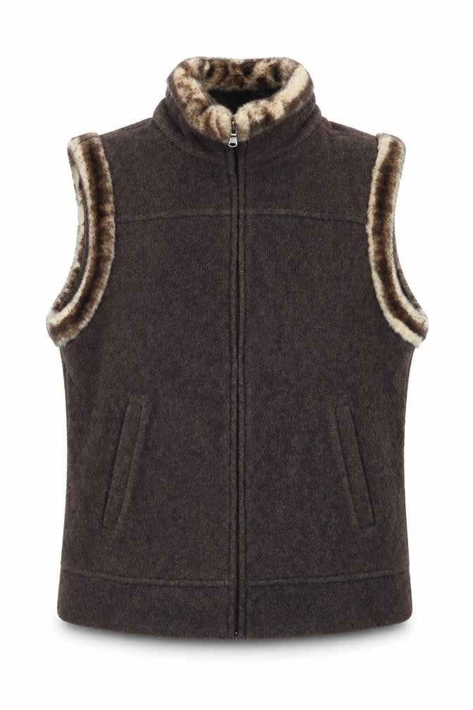 M&S Womens Brown   Full Zip Jumper Size 12