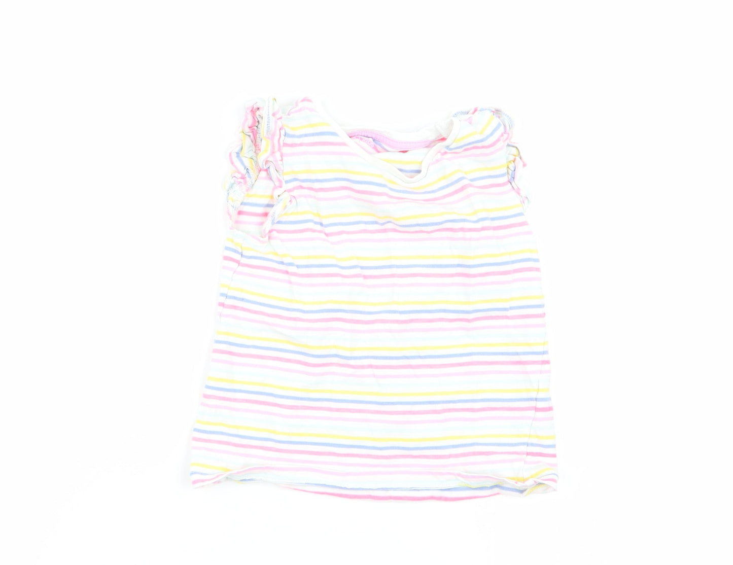 TU Girls Multicoloured Striped  Basic Tank Size 2-3 Years