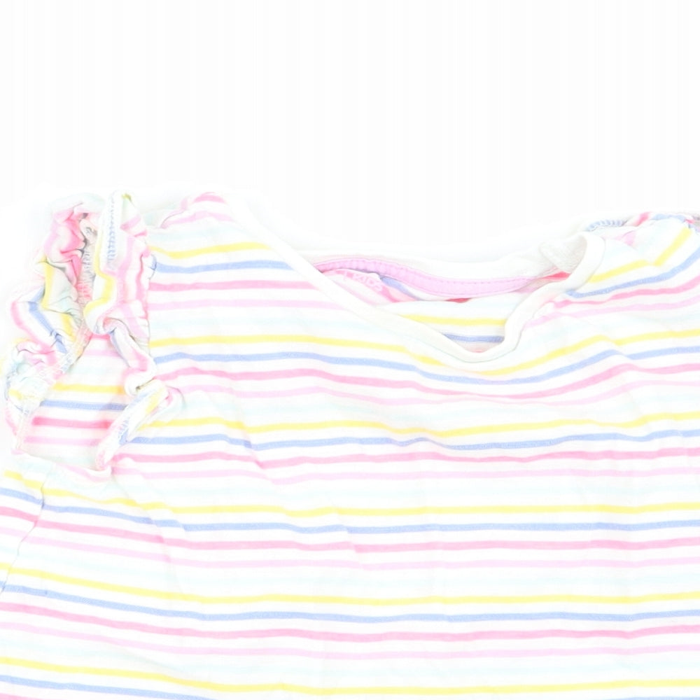 TU Girls Multicoloured Striped  Basic Tank Size 2-3 Years