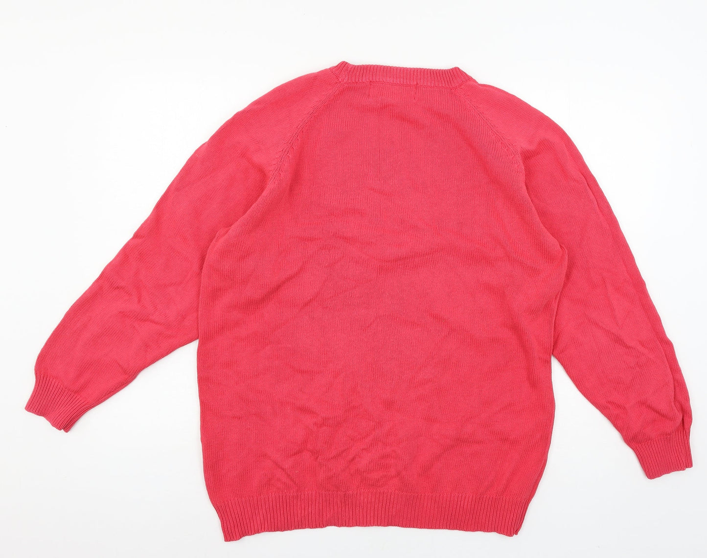 Cool Cotton Womens Pink  Knit Pullover Jumper One Size