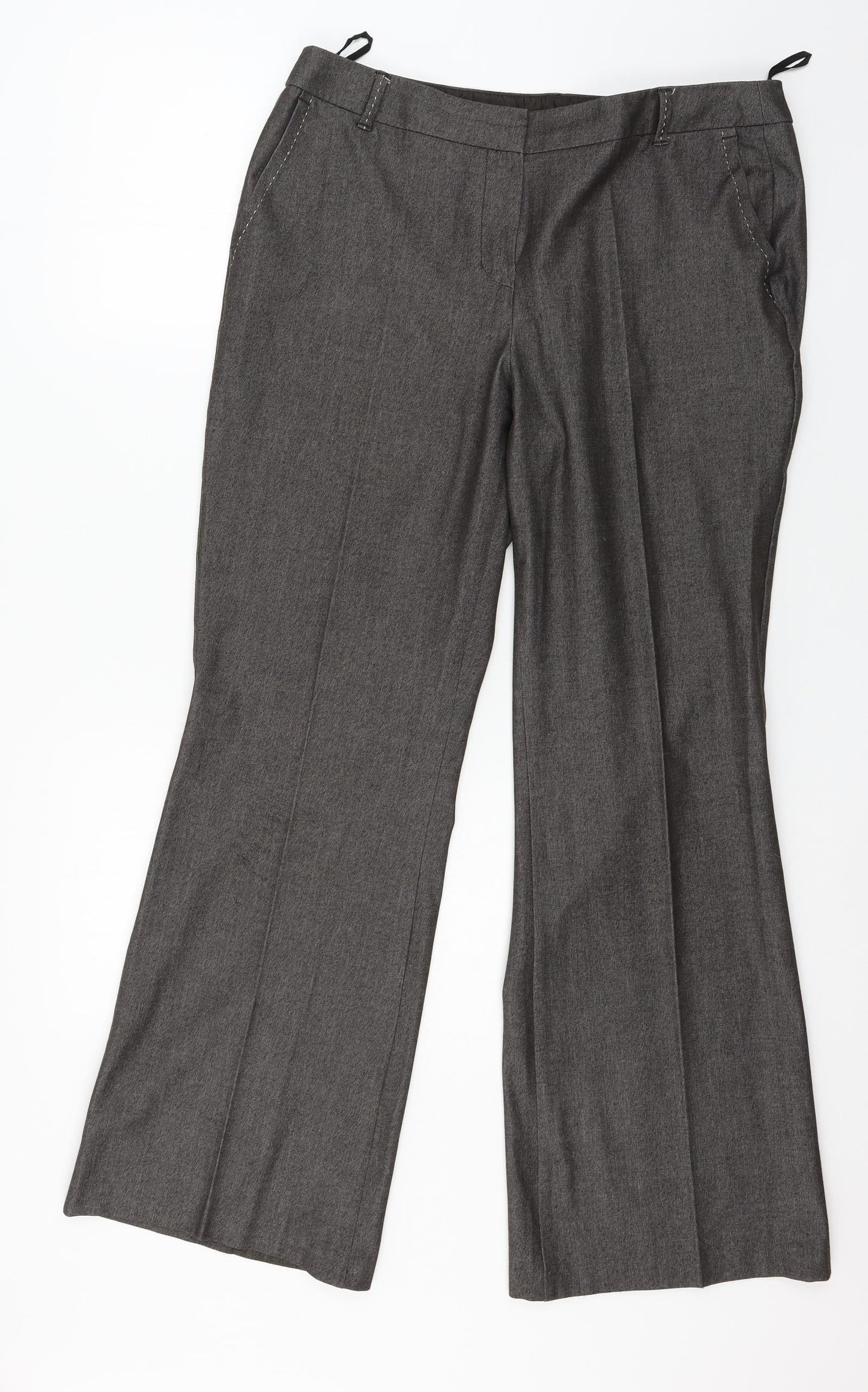 Marks and Spencer Womens Grey   Trousers  Size 14 L30 in