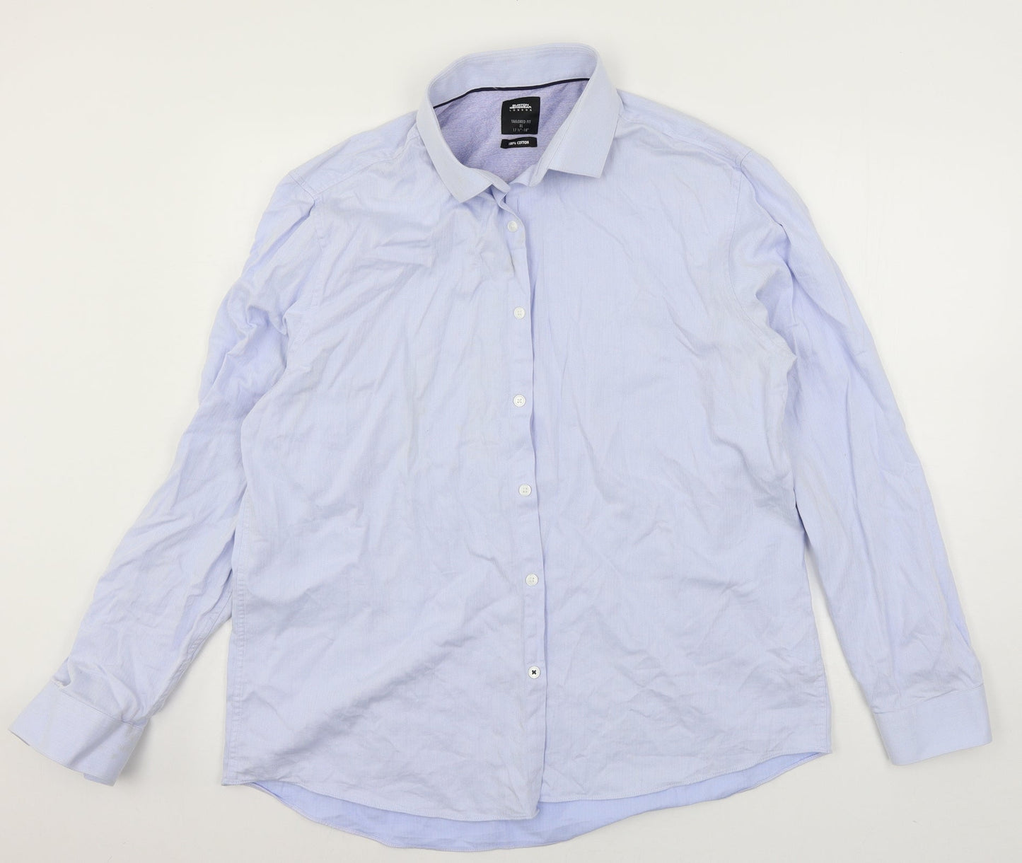 Burton Mens Blue    Button-Up Size 17.5