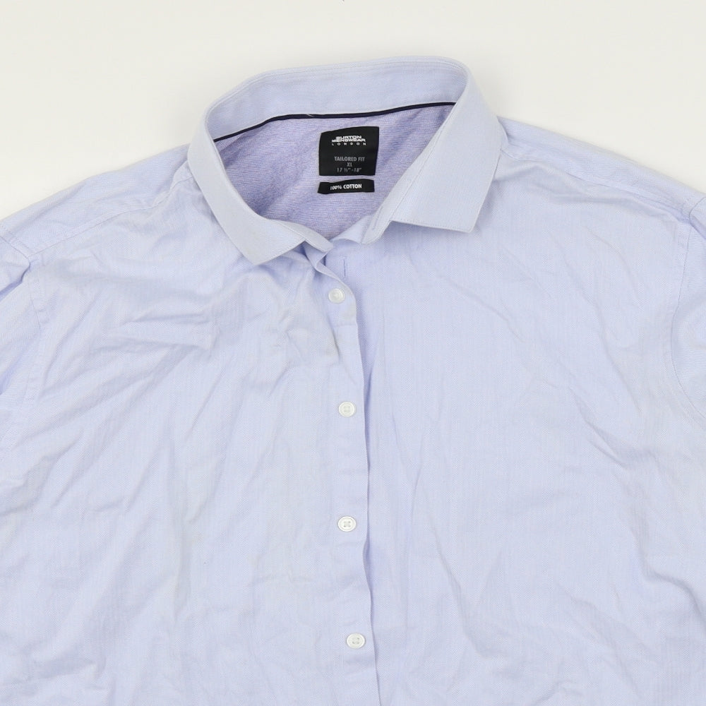Burton Mens Blue    Button-Up Size 17.5