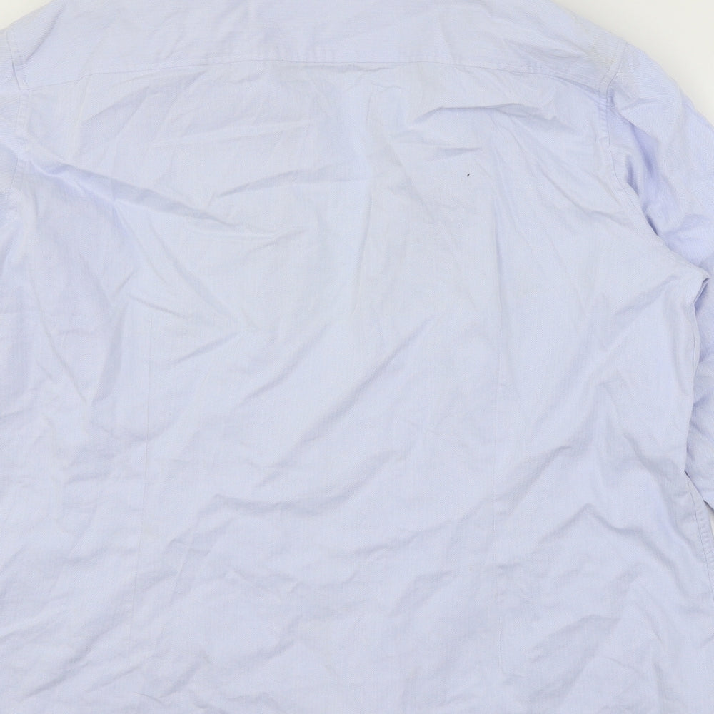 Burton Mens Blue    Button-Up Size 17.5