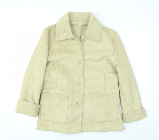 Preworn Womens Beige   Jacket Coat Size 14
