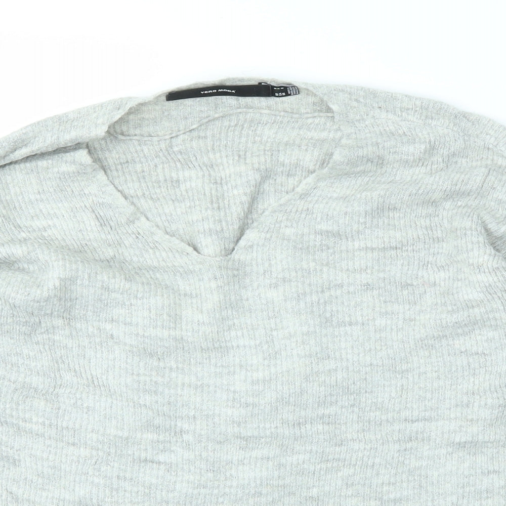 VERO MODA Womens Grey   Pullover Jumper Size S