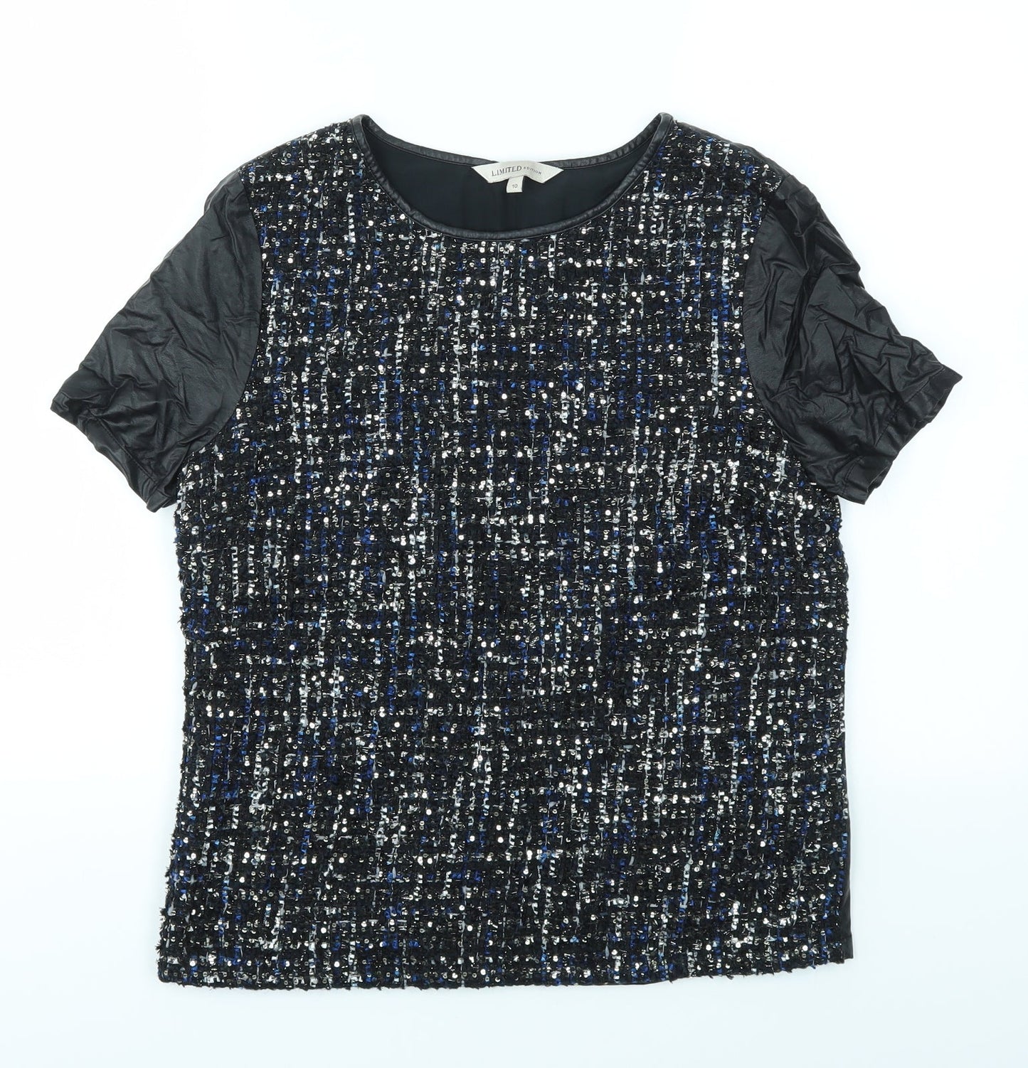 M&S Womens Black   Basic T-Shirt Size 10