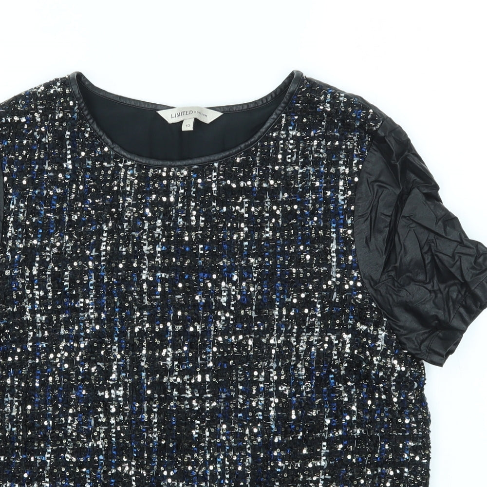 M&S Womens Black   Basic T-Shirt Size 10