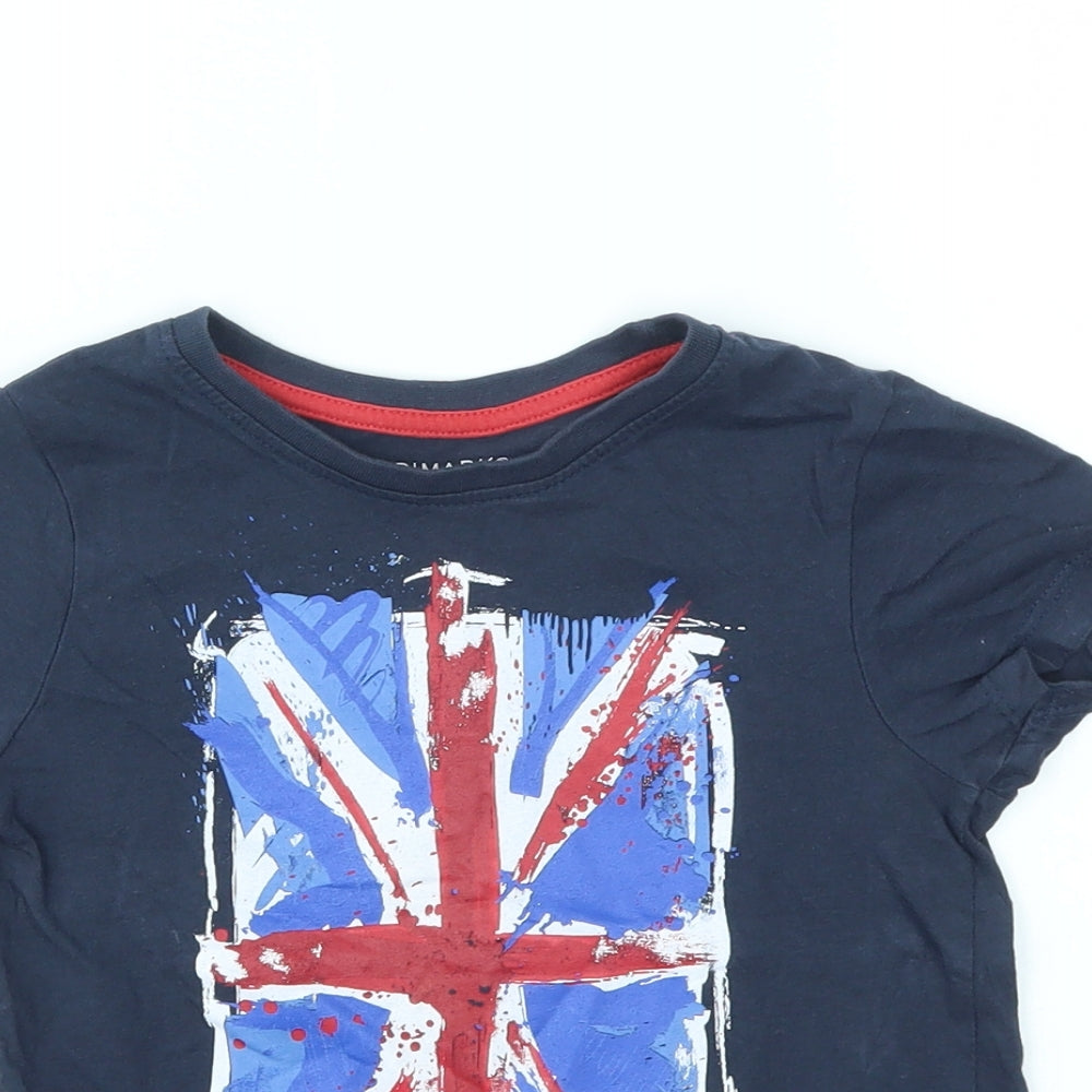 Primark Girls Blue   Basic T-Shirt Size 4-5 Years