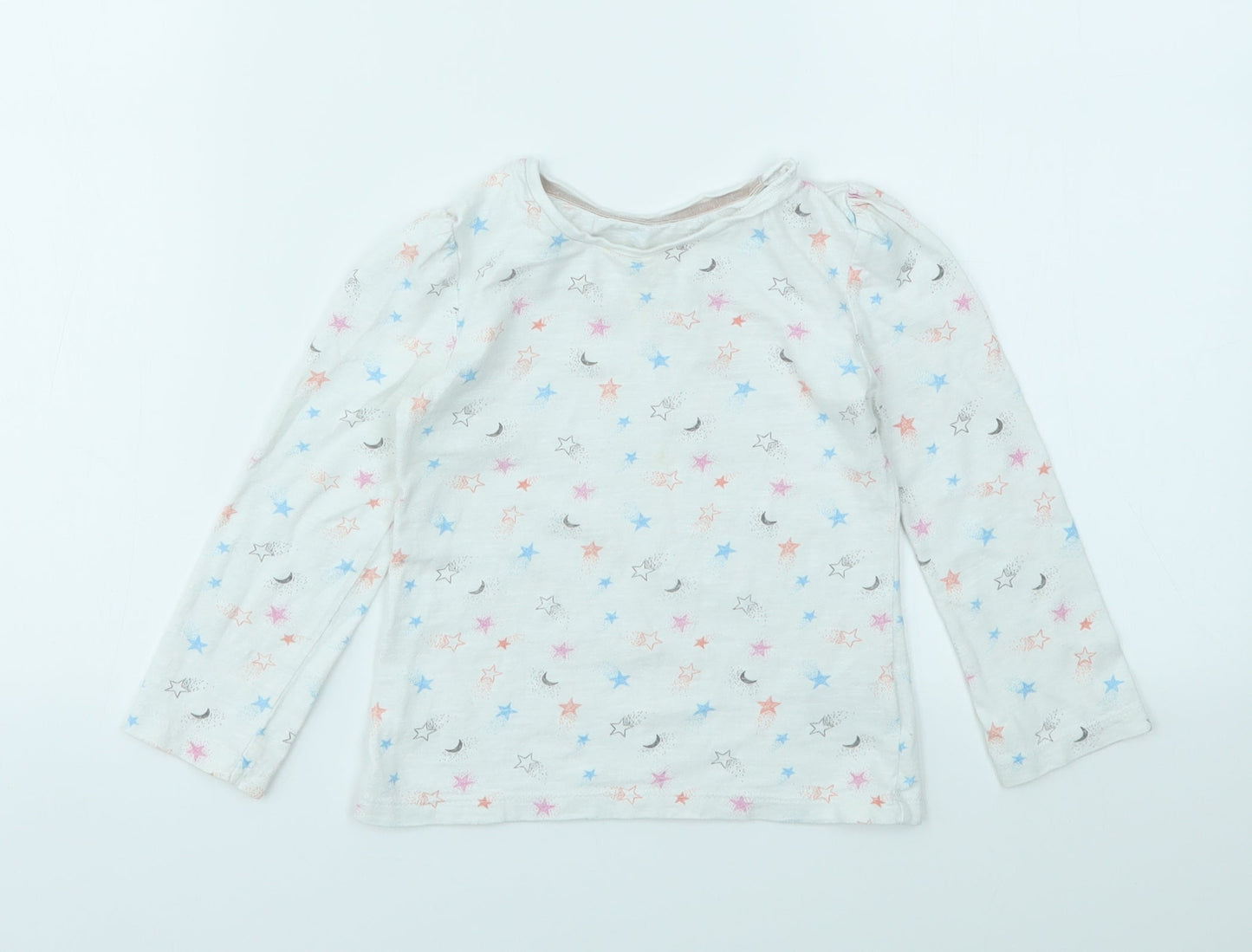 M Girls Multicoloured Geometric  Basic T-Shirt Size 2-3 Years