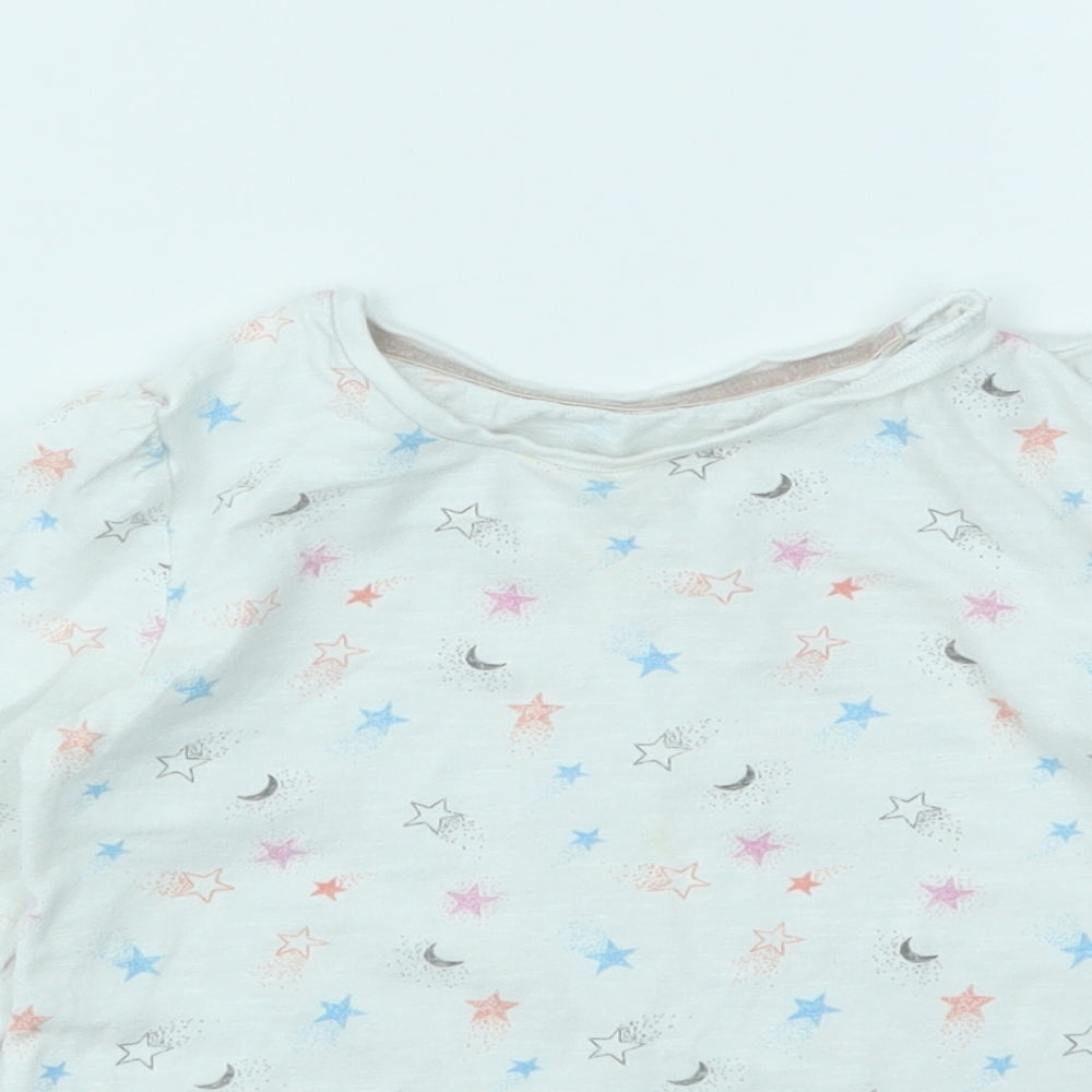 M Girls Multicoloured Geometric  Basic T-Shirt Size 2-3 Years