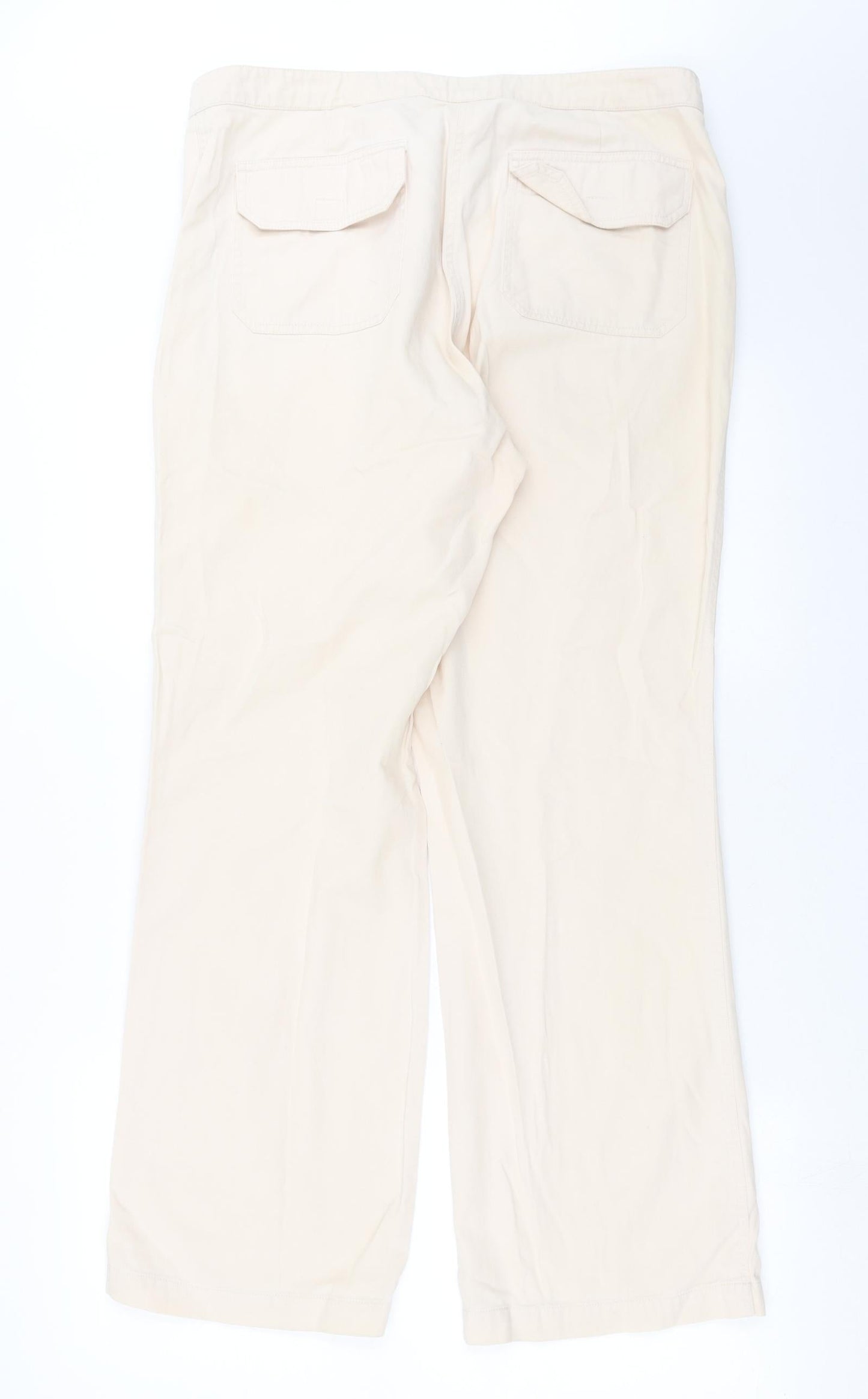 Essential Style Womens Beige   Trousers  Size 16 L29 in