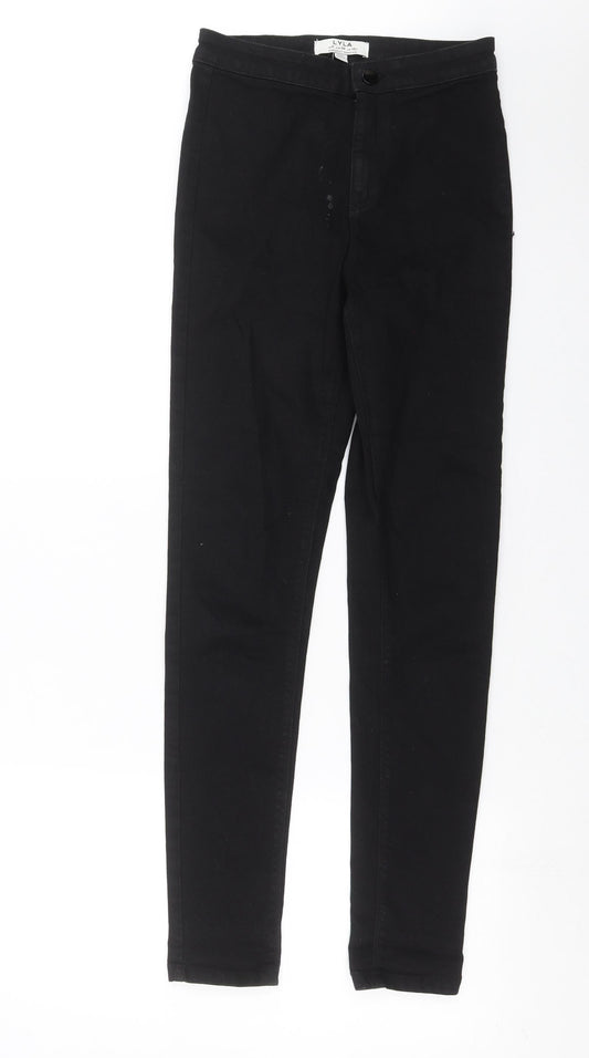 Dorothy Perkins Womens Black  Denim Skinny Jeans Size 10 L30 in