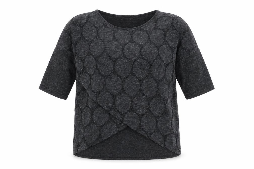 QED London Womens Grey Geometric Knit Pullover Jumper Size L