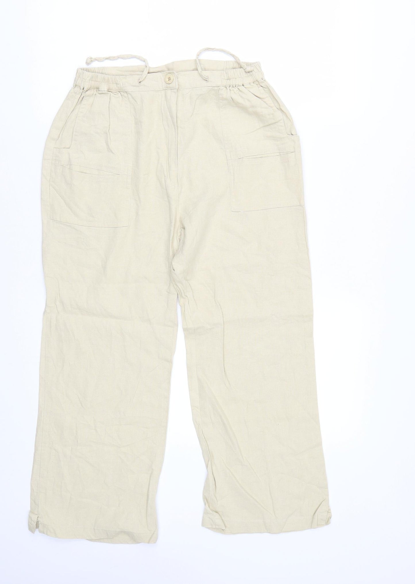 Preworn Womens Beige   Trousers  Size M L22 in