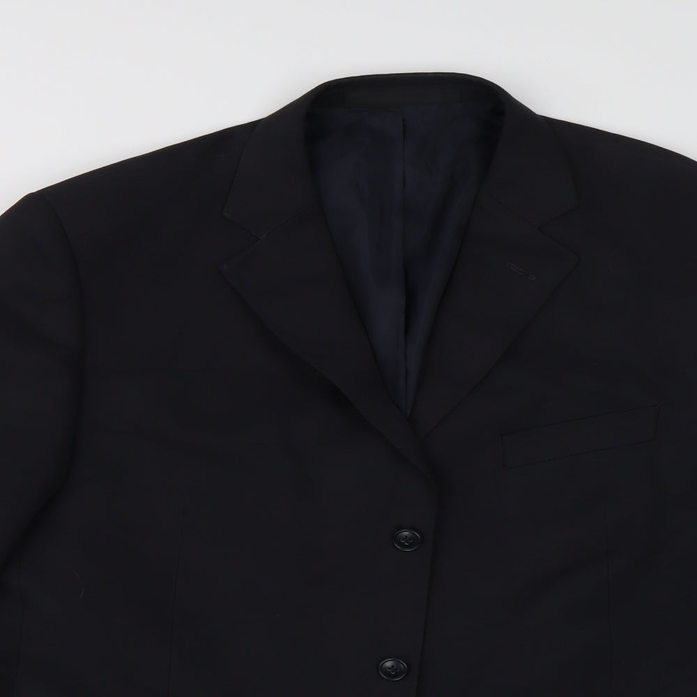 M&S Mens Blue   Jacket Suit Jacket Size 44