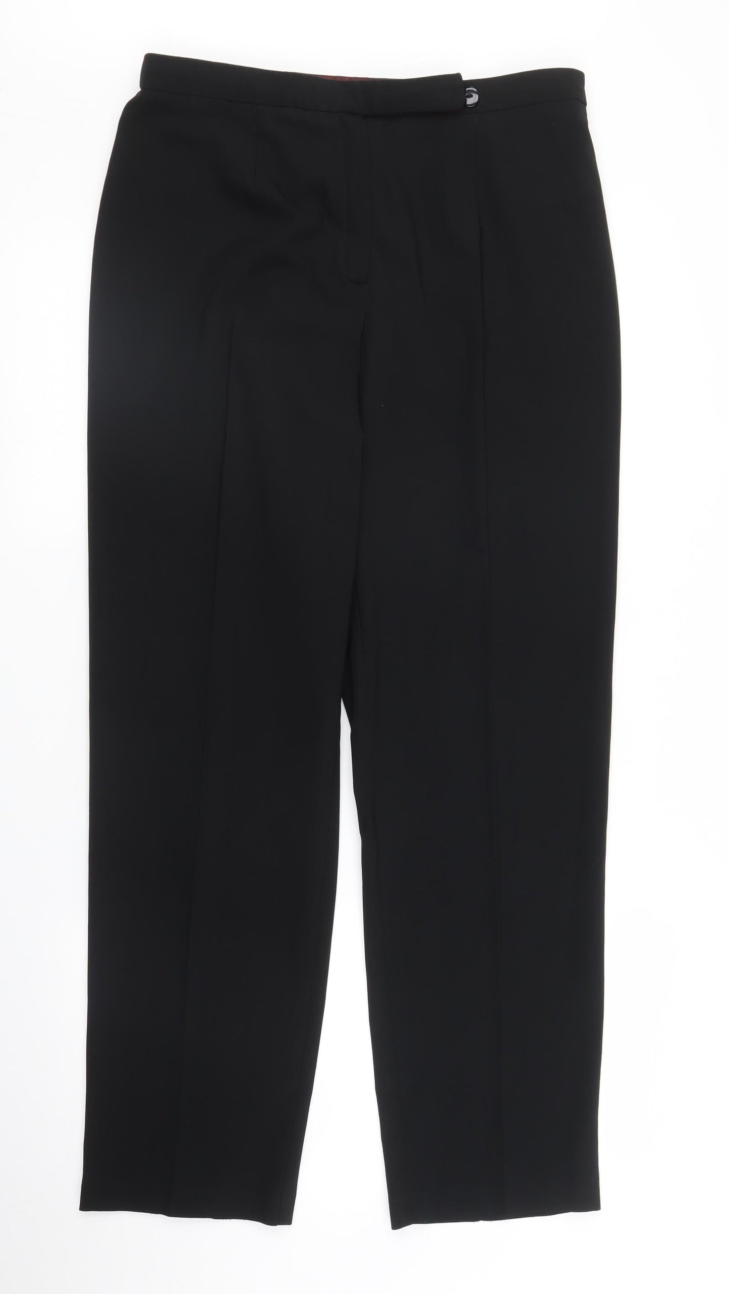 Preworn Womens Black   Trousers  Size 32 in L28 in