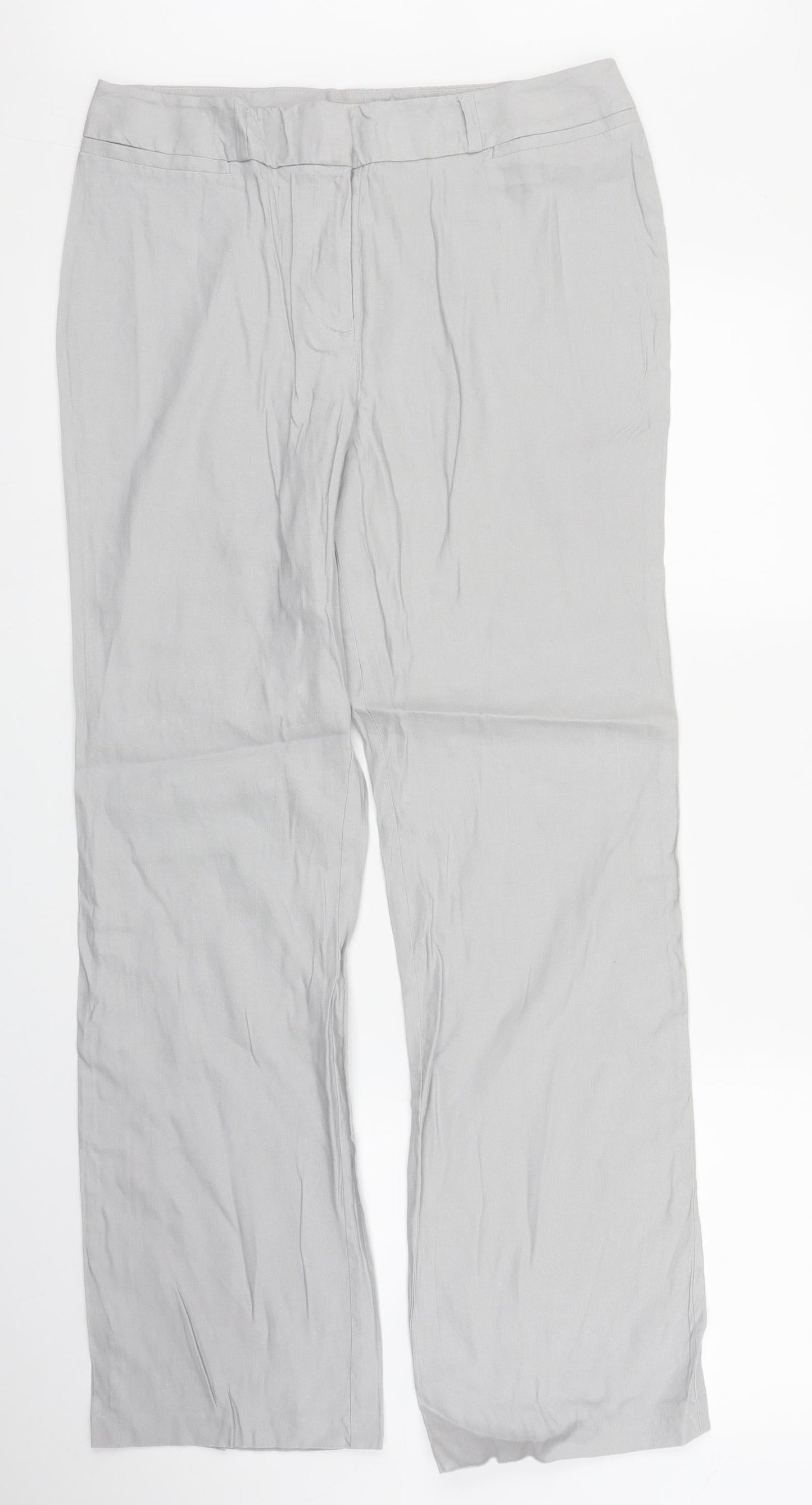 M&S Womens Grey   Trousers  Size 12 L29 in