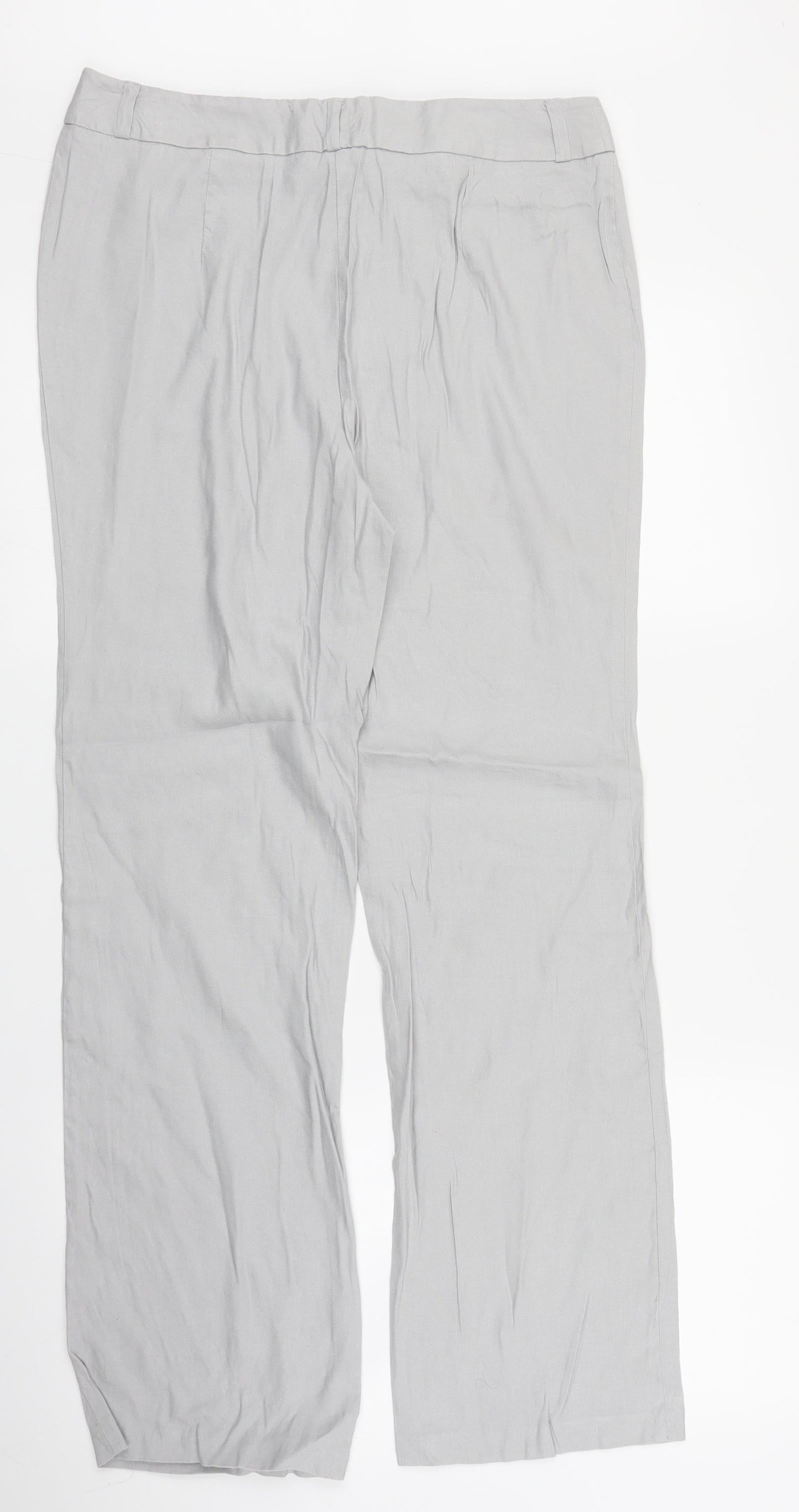 M&S Womens Grey   Trousers  Size 12 L29 in