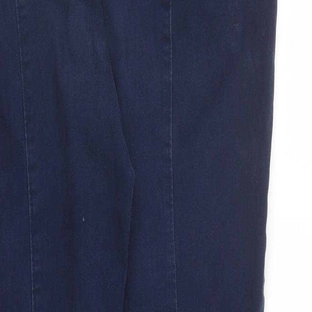 LOFT Womens Blue  Rayon Carrot Trousers Size 12 L27 in