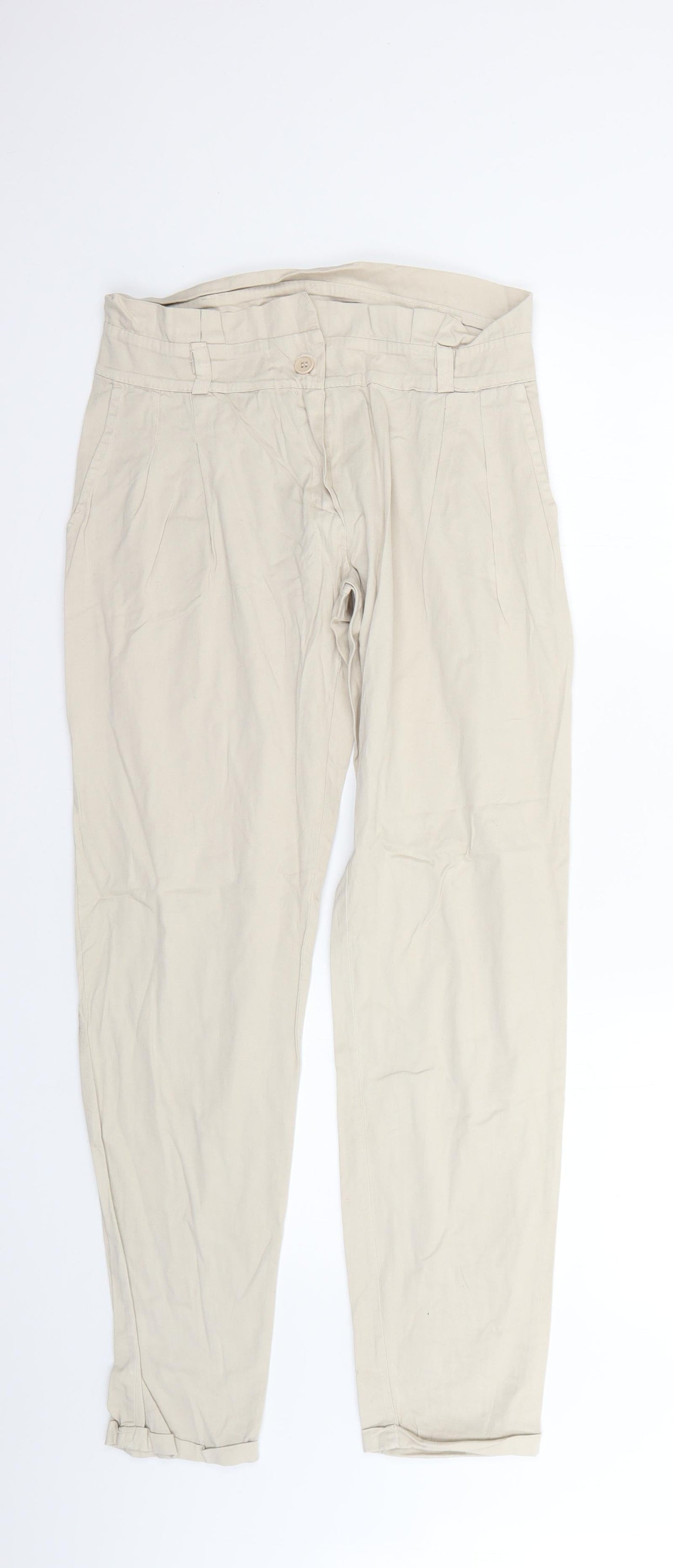 Preworn Womens Beige   Trousers  Size M L27 in