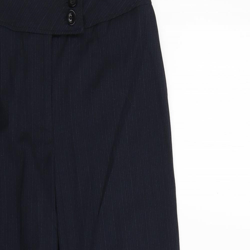 NEXT Womens Blue Striped  Trousers  Size 10 L26 in