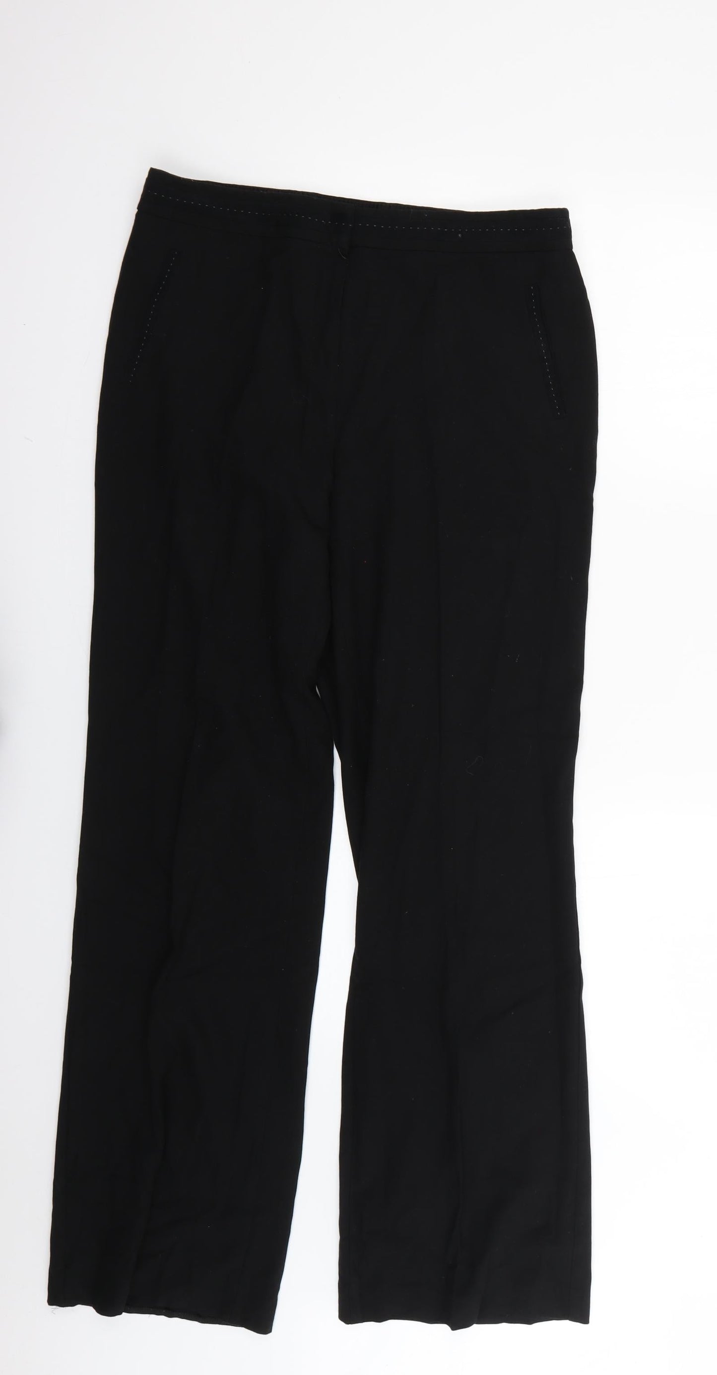Marks and Spencer Womens Black   Trousers  Size 14 L26 in